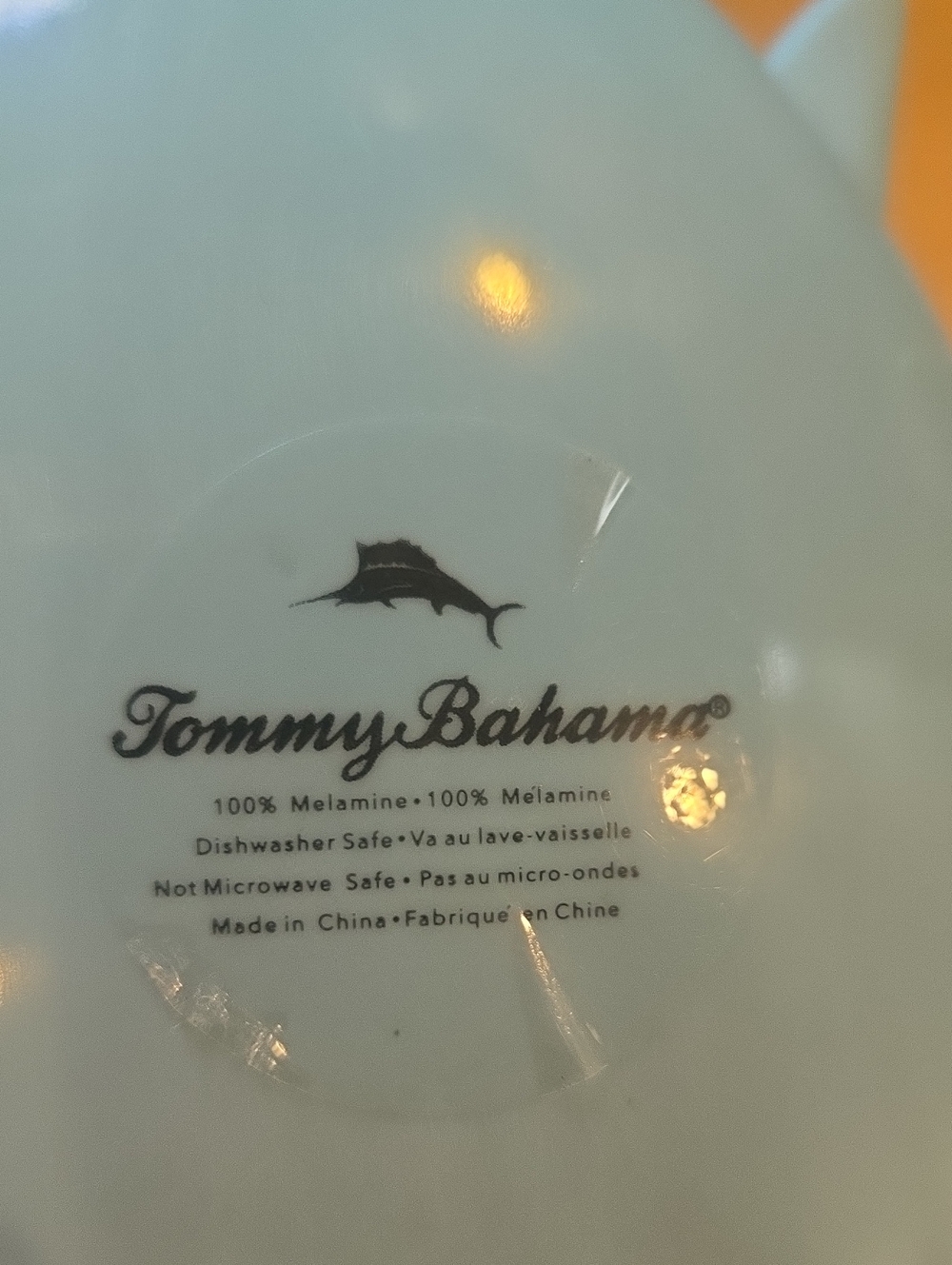 New Tommy Bahama Melamine Sea Foam Green Rustic Salad Tongs - Picture 5 of 7